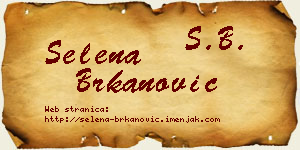 Selena Brkanović vizit kartica